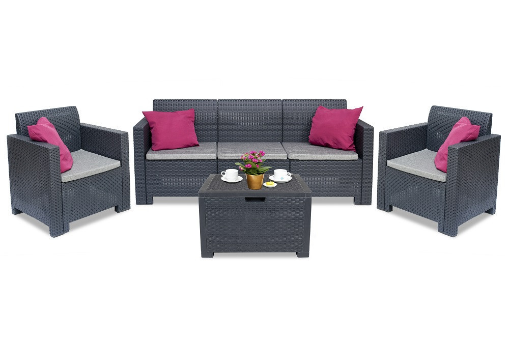 Набор садой мебели BICA Nebraska 3, графит Киев - изображение 2