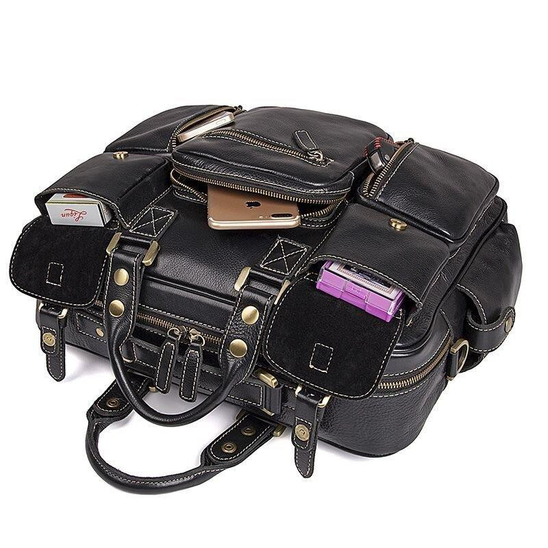 Многофункциональная сумка из натуральной кожи Vintage 14204 Черная Киев - изображение 4