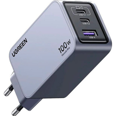 Зарядное устройство Ugreen 3xUSB 100W (2xUSB-C+USB-A) Gan Nexode Pro X757 (25874) Винница - изображение 1