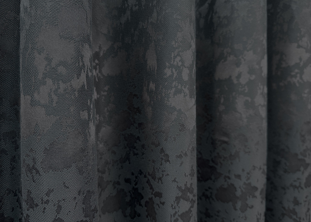 Комплект коротких штор VR-Textil Льон мармур Pavliani ХО № 1262ш Графітовий 130х170 см 2 шт (35-0204) Київ - фото 7