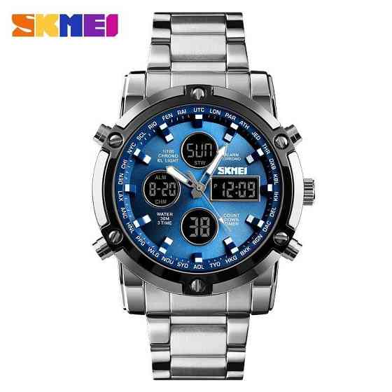 Skmei 1389BU Silver-Black-Blue SBR Київ