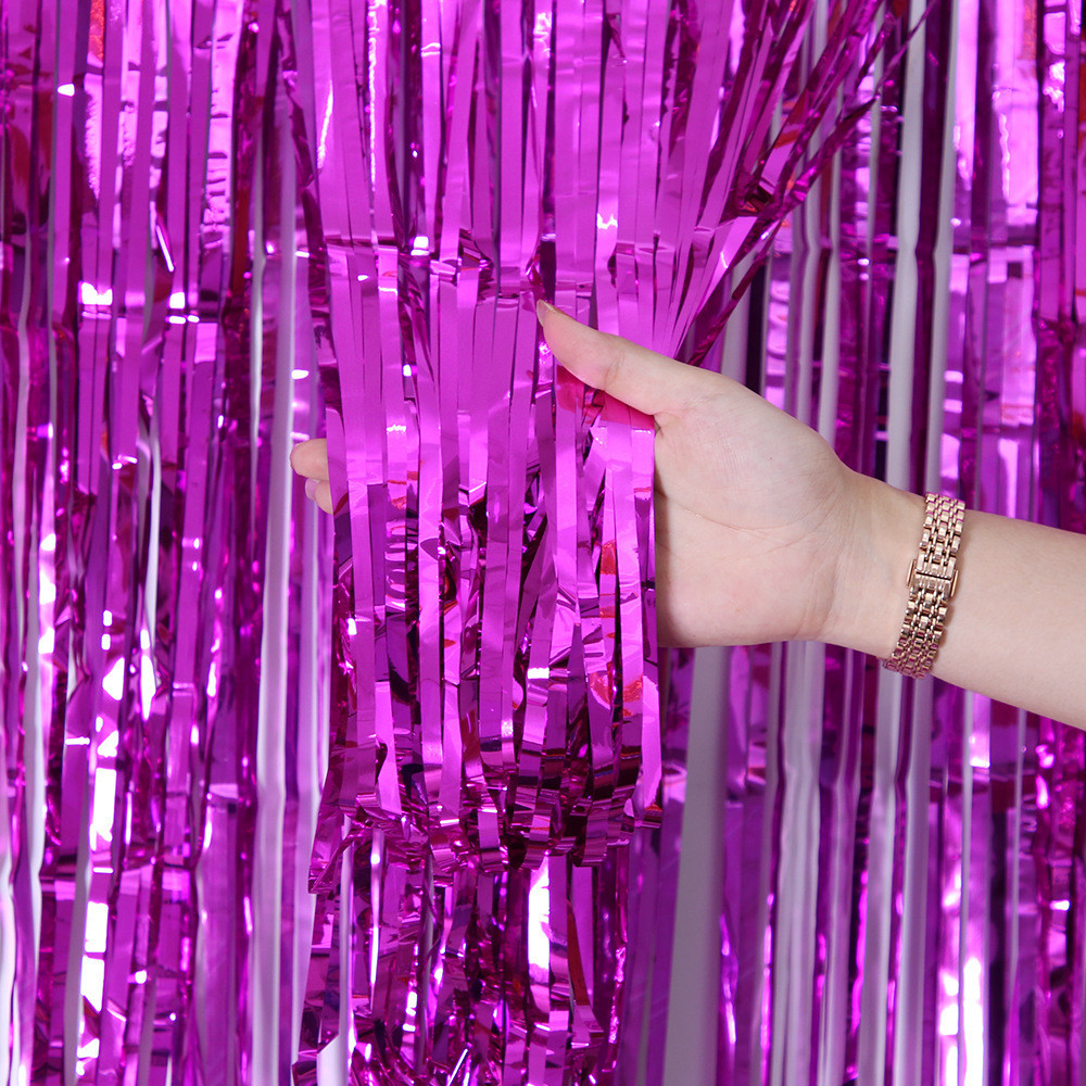 Шторка із фольги для фото зон 2 м на 1 м малиновий Київ - фото 2