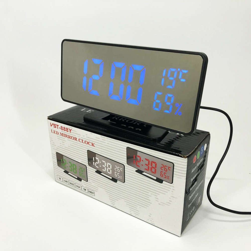 Часы с измерением влажности VST-888Y-5, Часы электронные настольные SU-778 светящиеся цифровые Киев - изображение 10