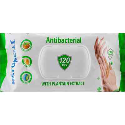 Вологі серветки Naturelle Антибактеріальні Подорожник 120 шт. (4820207591097) Вінниця