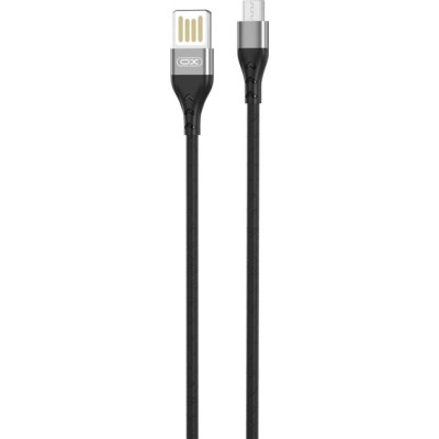 Дата кабель USB 2.0 AM to Micro 5P 1.0m 2.4A double-sided NB188 gray XO (6920680879717) Вінниця - фото 1