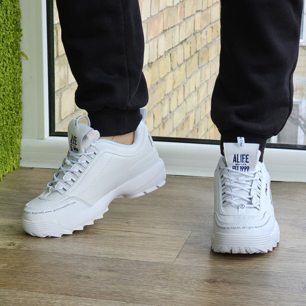 Кросівки Жіночі FILA Disruptor Білі Шкіряні Філа для бігу (розміри: 36,37,38,39,40) Відео Огляд Дніпро - фото 8