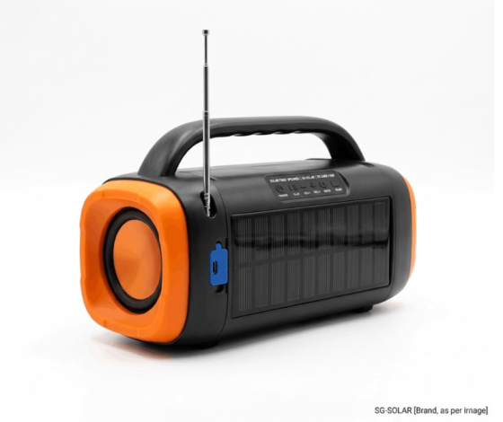 Портативна Bluetooth колонка TS-5579 з ліхтариком та сонячною панеллю FM, USB, TF, акумулятор Одеса