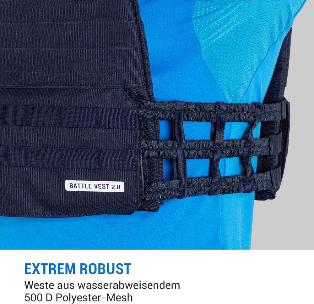 Жилет утяжеленный Capital Sports Battlevest 2.0 2 x 2,6 кг + 2 x 4 кг - черный Германия Ровно - изображение 6