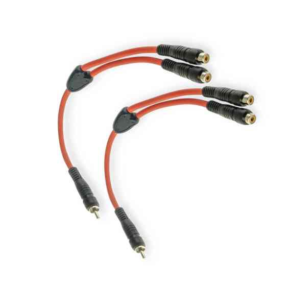 Разветвитель акустический межблочный RCA папа - 2 мамы, провод 0,25м для подключения усилителя Мукачево