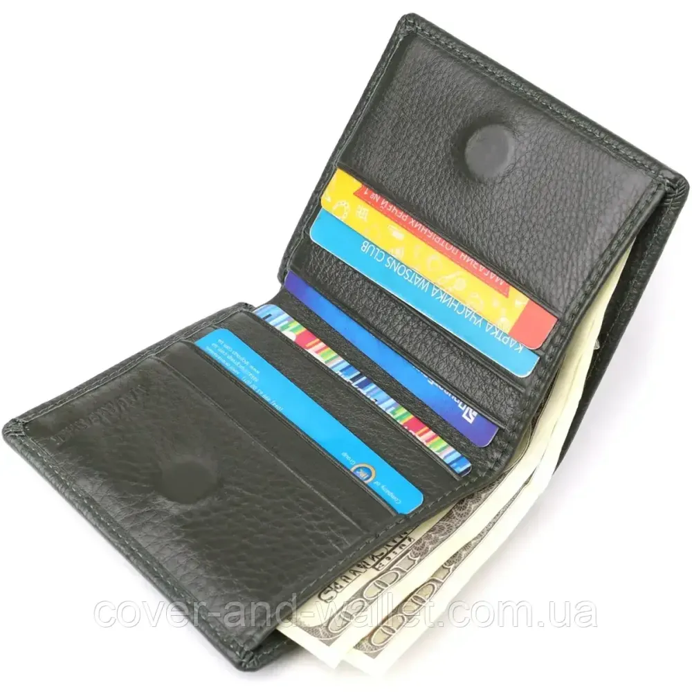 Маленький жіночий гаманець на магнітах зеленого кольору ST 2900 Київ - фото 5