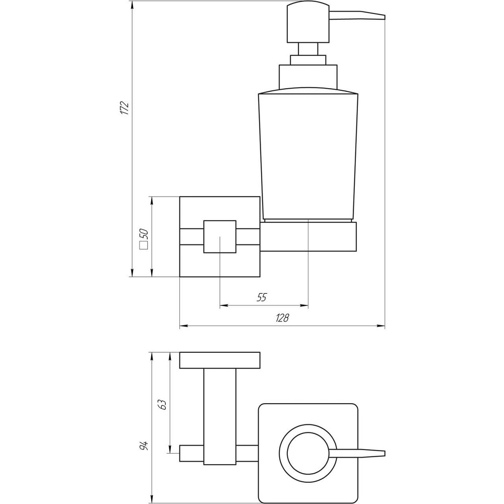 Дозатор жидкого мыла Globus Lux BQ9433 черный матовый SUS304 (000022208) Киев - изображение 5