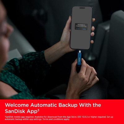 USB флеш накопичувач SanDisk 128GB Phone Drive for iPhone Metallic Sky Lightning/Type-C U (SDIXD0N-128G-GN6NE) Вінниця - фото 11