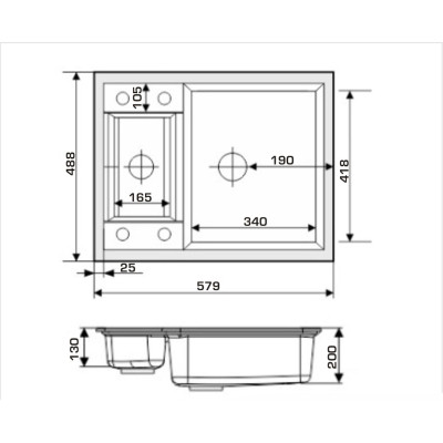 Мойка кухонная GRANADO SAMORA marron Винница - изображение 7