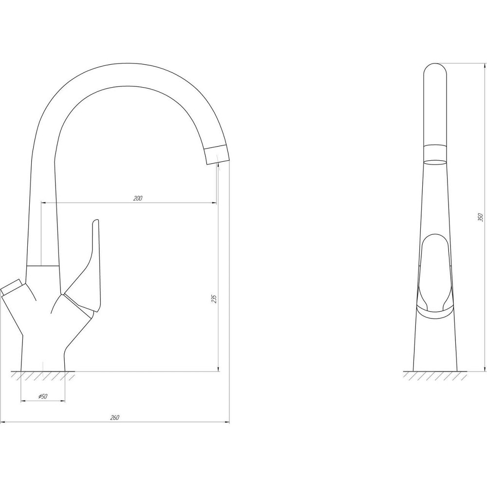 Змішувач для кухні під осмос Globus Lux LAZER GLLR-0222 Київ - фото 4