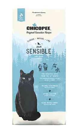 Гіпоалергенний сухий корм для кішок Chicopee Classic Nature Line Cat Adult Sensible Lamb 15 кг, з ягнятком Луцьк