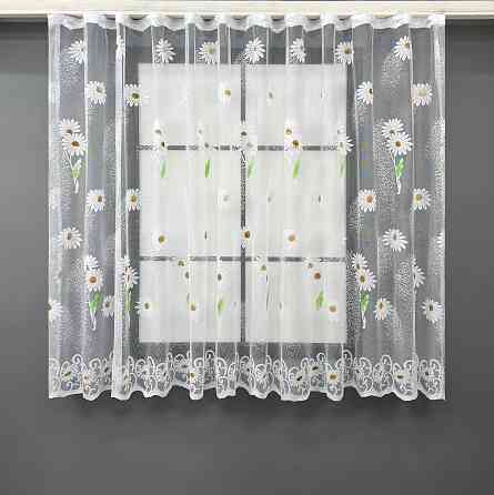 Тюль жакард VR-Textil № 1897т Арка на кухню колір білий 300х150 см (53-0100) Київ