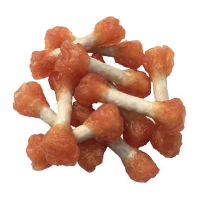 Лакомство для собак Lucky Star Мягкие гантельки с мясом курицы на прессованной кости с творогом кож 6 см 200 г (4820112457884) Винница