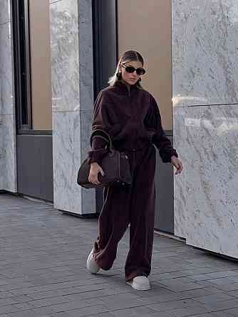 Жіночий стильний теплий флісовий костюм-двійка, двосторонній фліс-полос, 42/44 Одеса