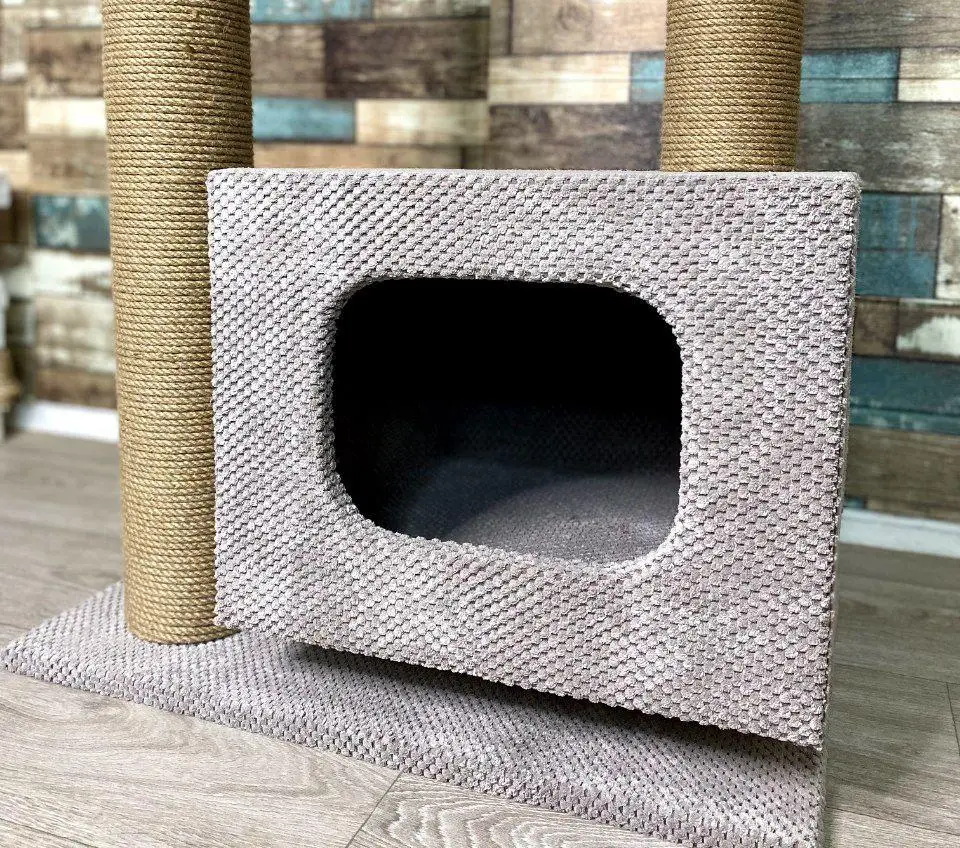 Большая когтеточка дряпка с домиком и лежанкой 100×60×40 см для котов Киев - изображение 3