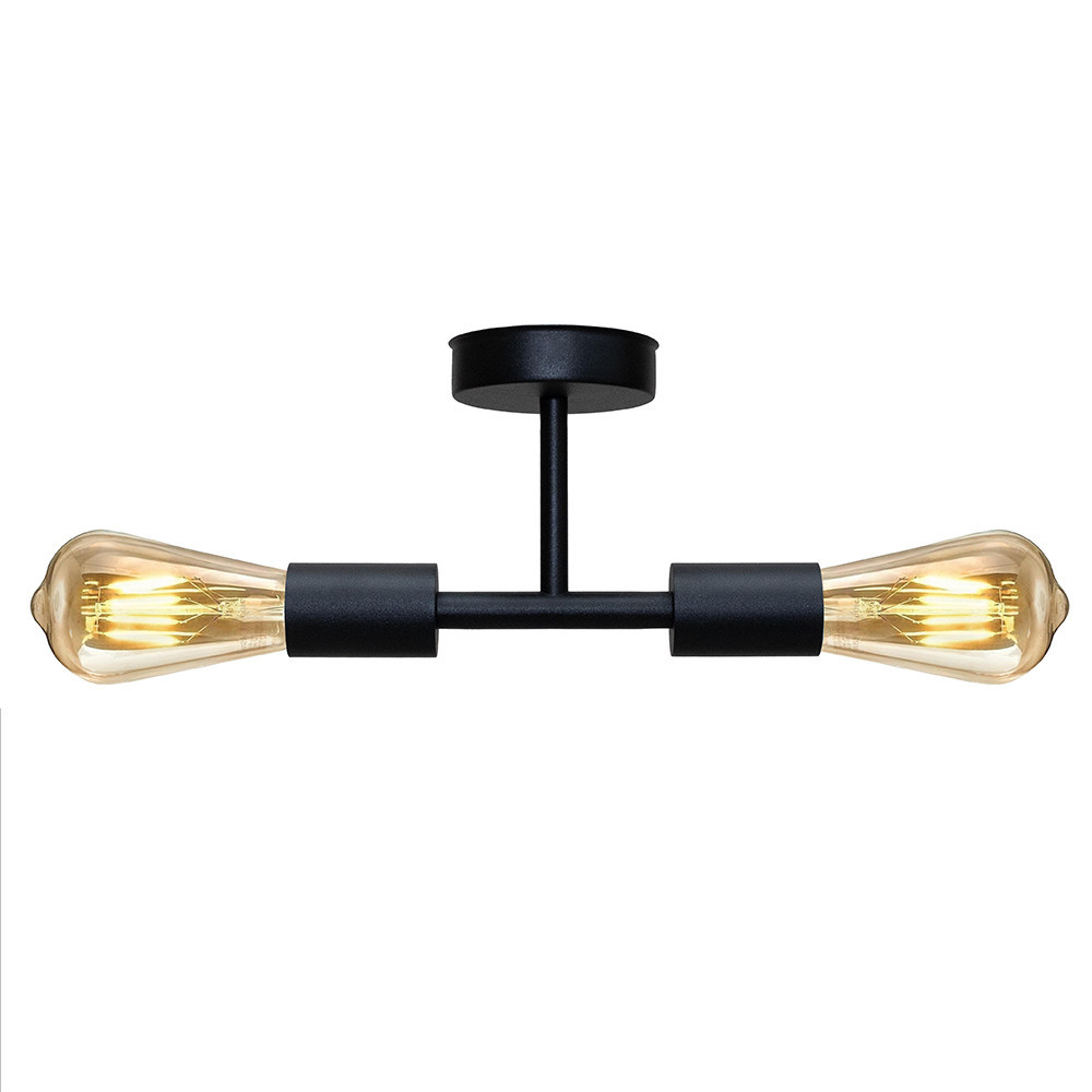 Люстра потолочная MSK Electric Asket на две лампы Е27 NL 2213-2 BK черная Одесса - изображение 2