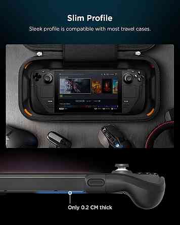 Чохол Spigen Thin Fit Pro ACS06040 для Steam Deck LCD/OLED Чорний TPU+PC з підставкою тонкий протиударний антисcratch Київ