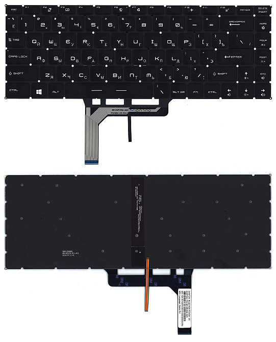 Клавиатура для ноутбука MSI (GS65, GS65VR) Black с подсветкой (Light), RU Вінниця - фото 1