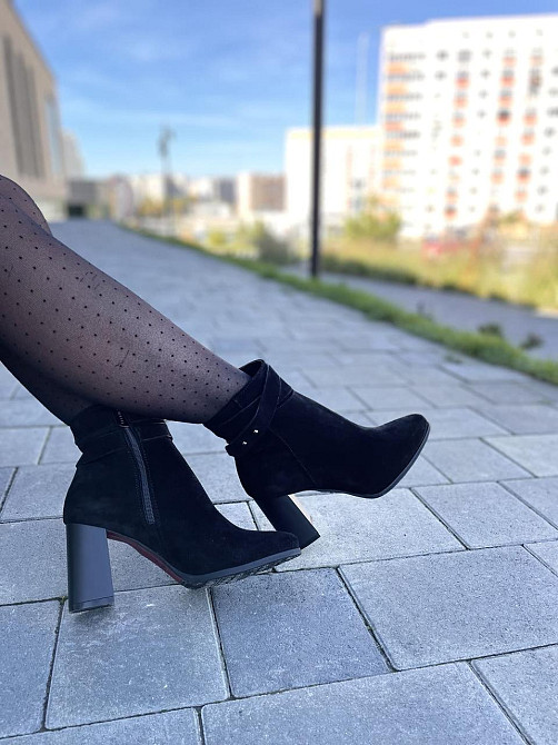 Nivelle Жіночі черевики NIVELLE чорні натуральна замша каблук 8см 36р.39р. (3618) Коломия - фото 2