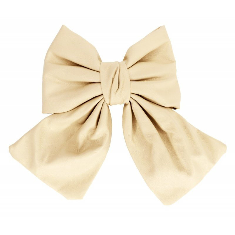 Детская зацепка-бант 0901-191-13 эко-кожа, молочный Винница - изображение 1