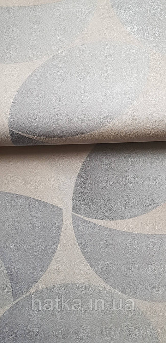 Шпалери вінілові на флізеліні Sintra Atmosphere метрові геометрія кола сірий беж рожевий срібло 512418 Київ - фото 1