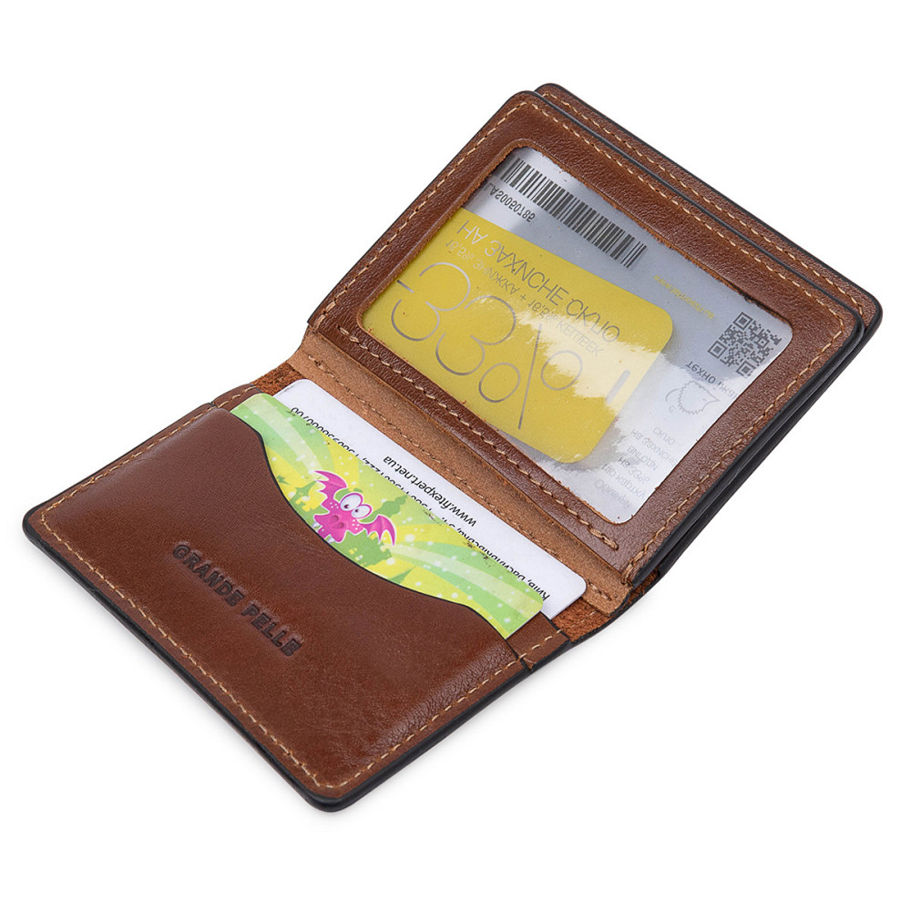 Кожаная обложка для прав Коричневый (GRANDE PELLE) Киев - изображение 9