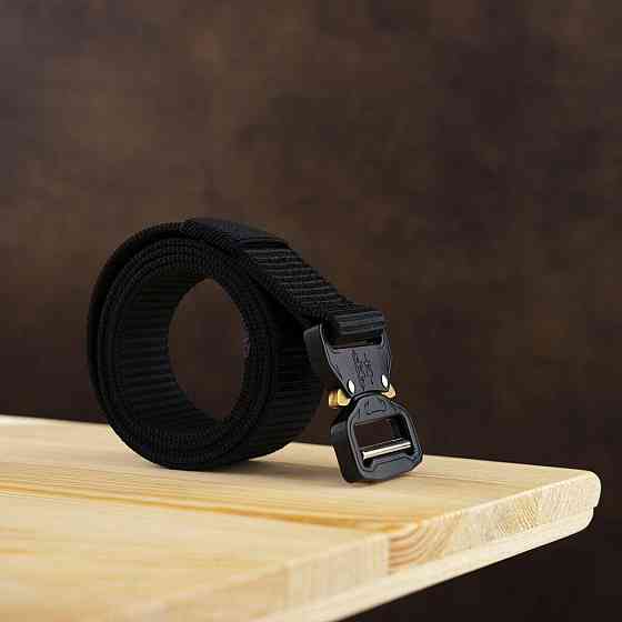 Ремень мужской текстильный Vintage 20337 Черный Киев