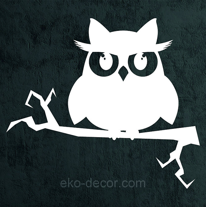 Декоративне настінне Панно  «Сова» , Декор на стіну 50*43 см., Білий Київ - фото 4