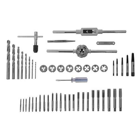 Набор плашек и метчиков, 52 ед., M3-M12 INTERTOOL SD-8052 Киев