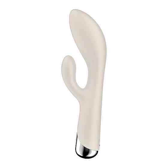 Вібратор-кролик з ротацією Satisfyer Spinning Rabbit 1 Beige, 3 мотори Sex Aura Київ