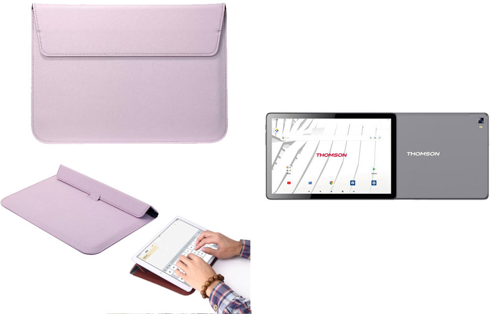 Чехол-конверт VitoCase для Thomson TEOX10 LTE, с функцией подставки для планшета Фиолетовый Киев - изображение 1