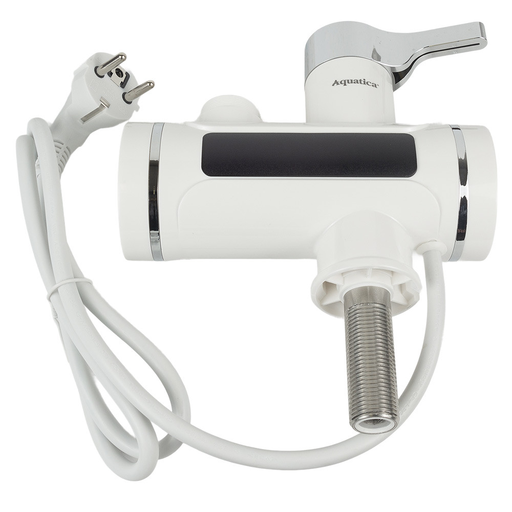 AQUATICA Кран-водонагреватель проточный s92 3.3кВт для кухни излив ухо на гайке с дисплеем и те Коломия - фото 5