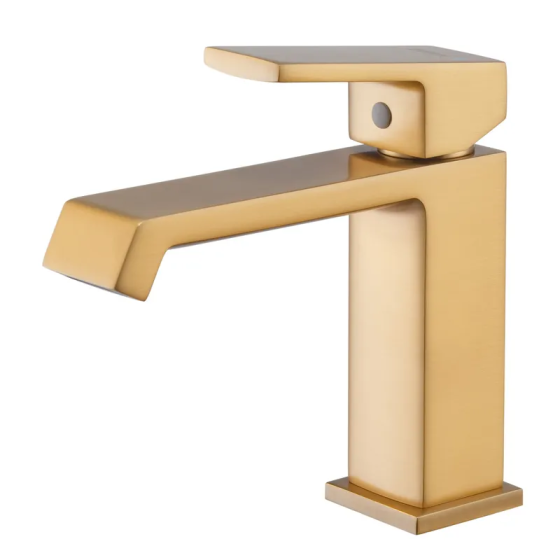 Смеситель для умывальника HAIBA GAUDI 001 в цвете Brushed Gold HB9583 Харьков