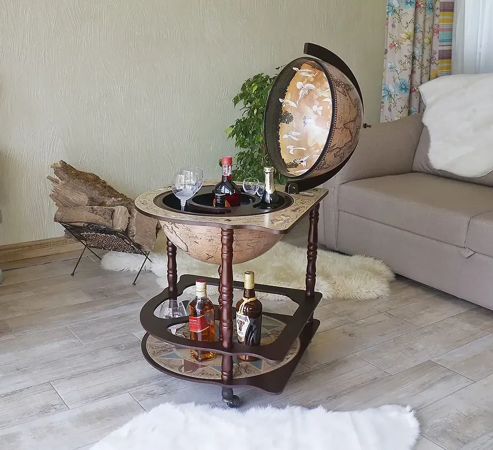 Глобус бар кутовий Зодіак кремовий сфера 42 см Гранд Презент mastersem Київ - фото 2