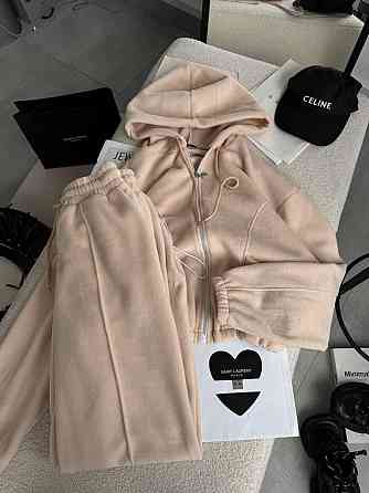 Женский теплый костюм двойка из двухстороннего флиса Бежевый, 46/48 Одесса