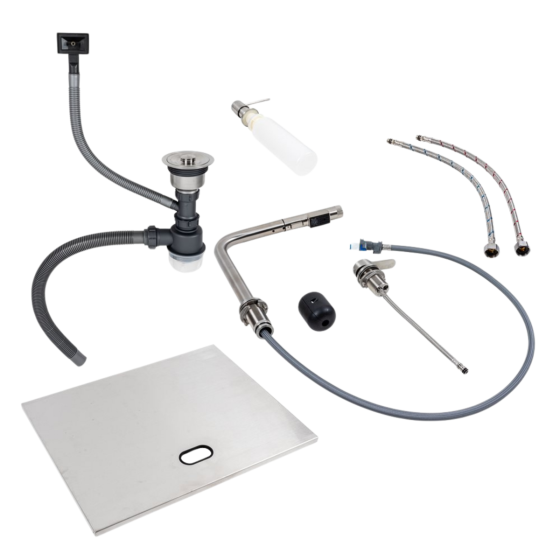 PLATINUM Кухонна мийка CM 47*38 прихована нержавійка Platinum Handmade + змішувач Киев