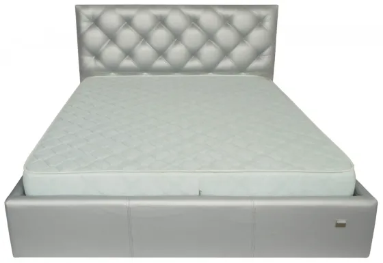 Кровать Двуспальная Bristol Comfort 180 х 190 см Zeus Deluxe Silver С подъемным механизмом и нишей для белья Серебристый Киев