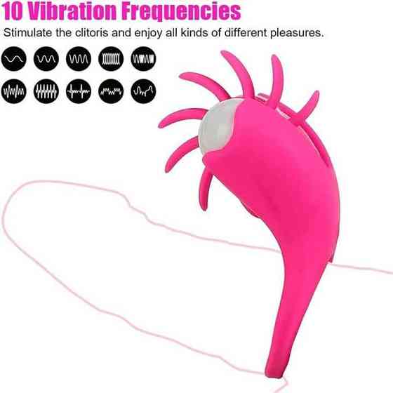 Віброкольцо з ротацією для стимуляції клітора 20 режимів Чорний Вінниця