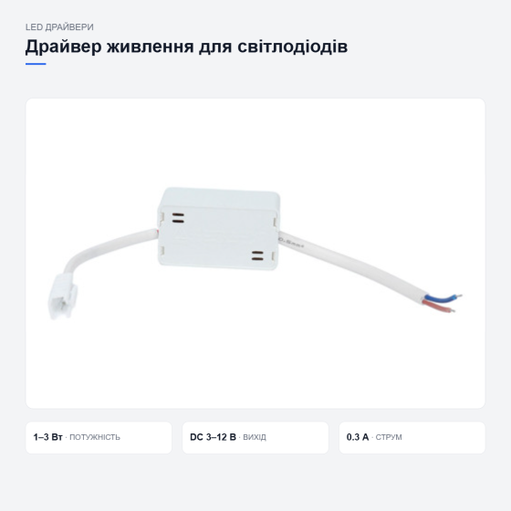Драйвер живлення для світлодіодів Київ