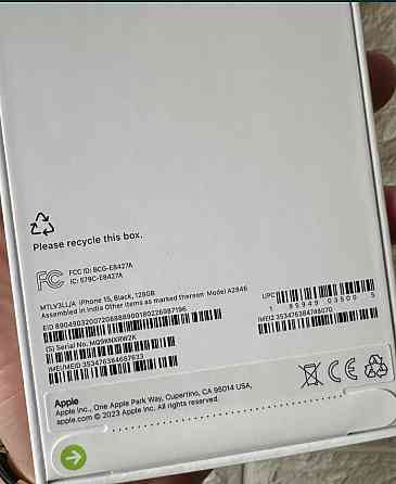 Айфон iPhone 15 128Gb. Black E-SIM . Киев