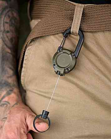 Ретрактор  выдвижной карабин с тросом страховочный трос с карабином Одесса