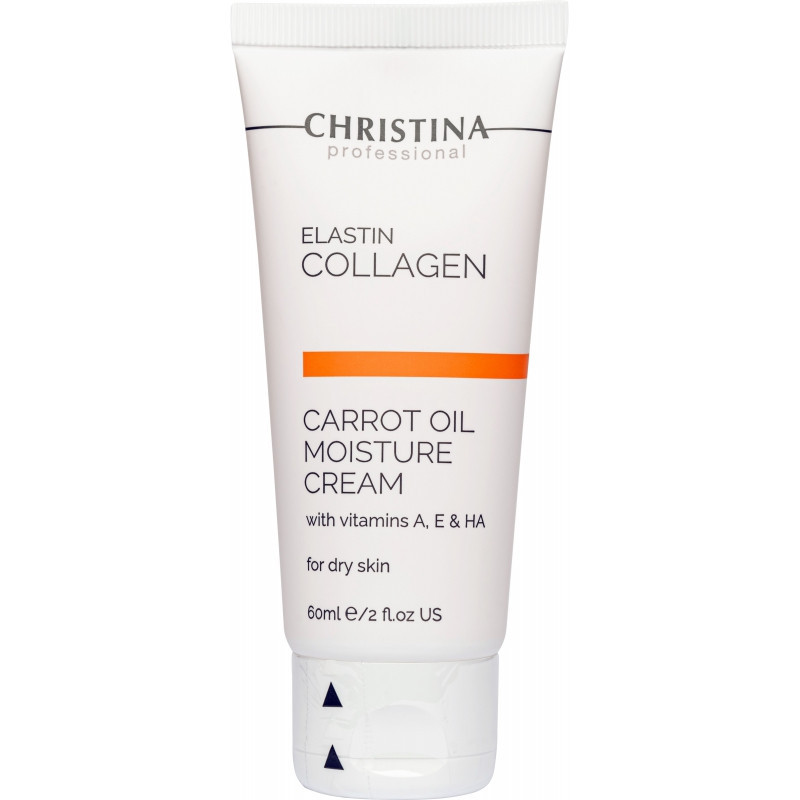 Зволожувальний крем для сухої шкіри Christina Elastin Collagen Carrot Cream with Vitamins A, E&HA 60 мл Дніпро - фото 1