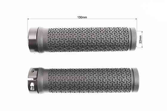 Ручки керма 130мм з затискачем Lock-On, чорні TPE-083 Київ