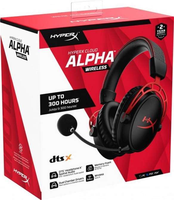 Гарнітура HyperX Cloud Alpha Wireless Black/Red (4P5D4AA) ( Червоний ) Харьков - изображение 8