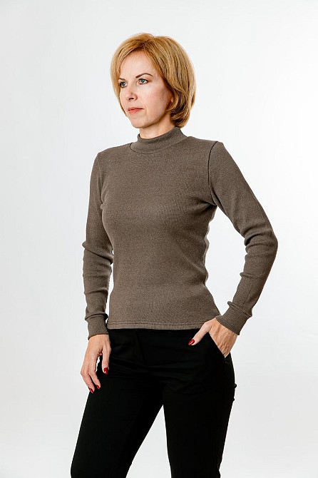 Водолазка женская, х/б коричневая, топ Крохатушка одяг Киев - изображение 1