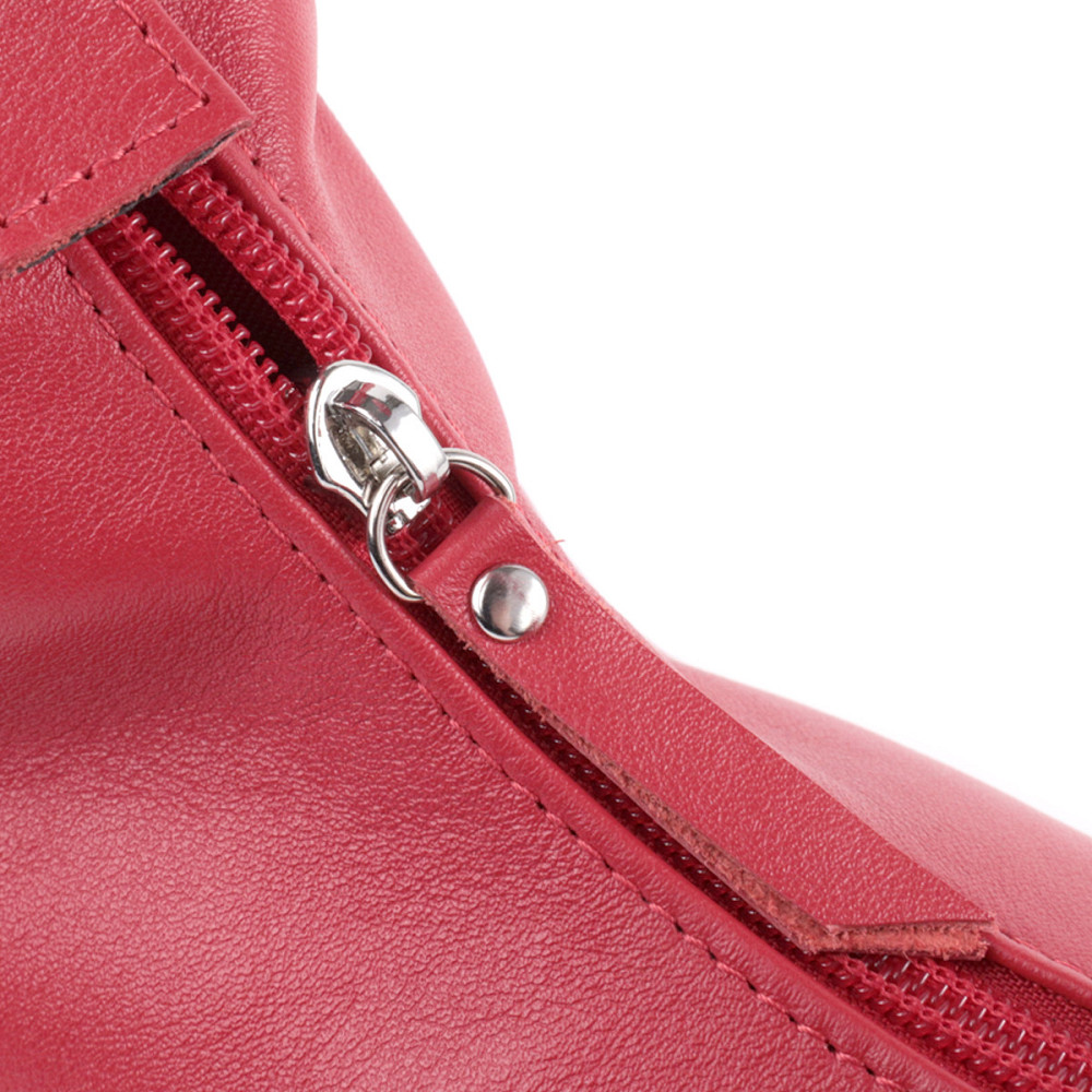 Яркая сумка багет с регулируемым ремнем из гладкой натуральной кожи Shvigel 22832 Красная Киев - изображение 6